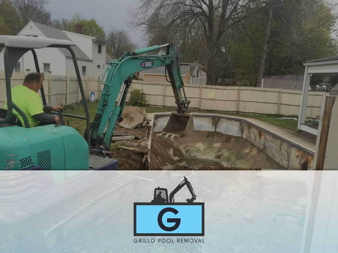 Concrete Pond Demolition and in-ground pool removal