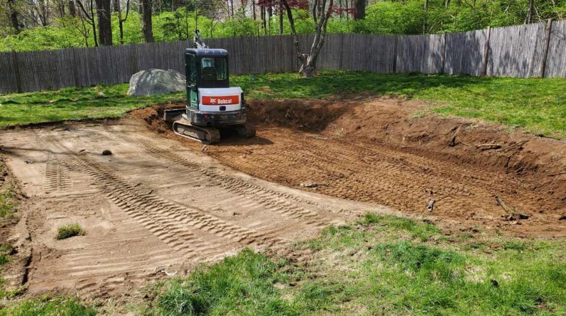 In-ground pool demolition in Fairfield CT
