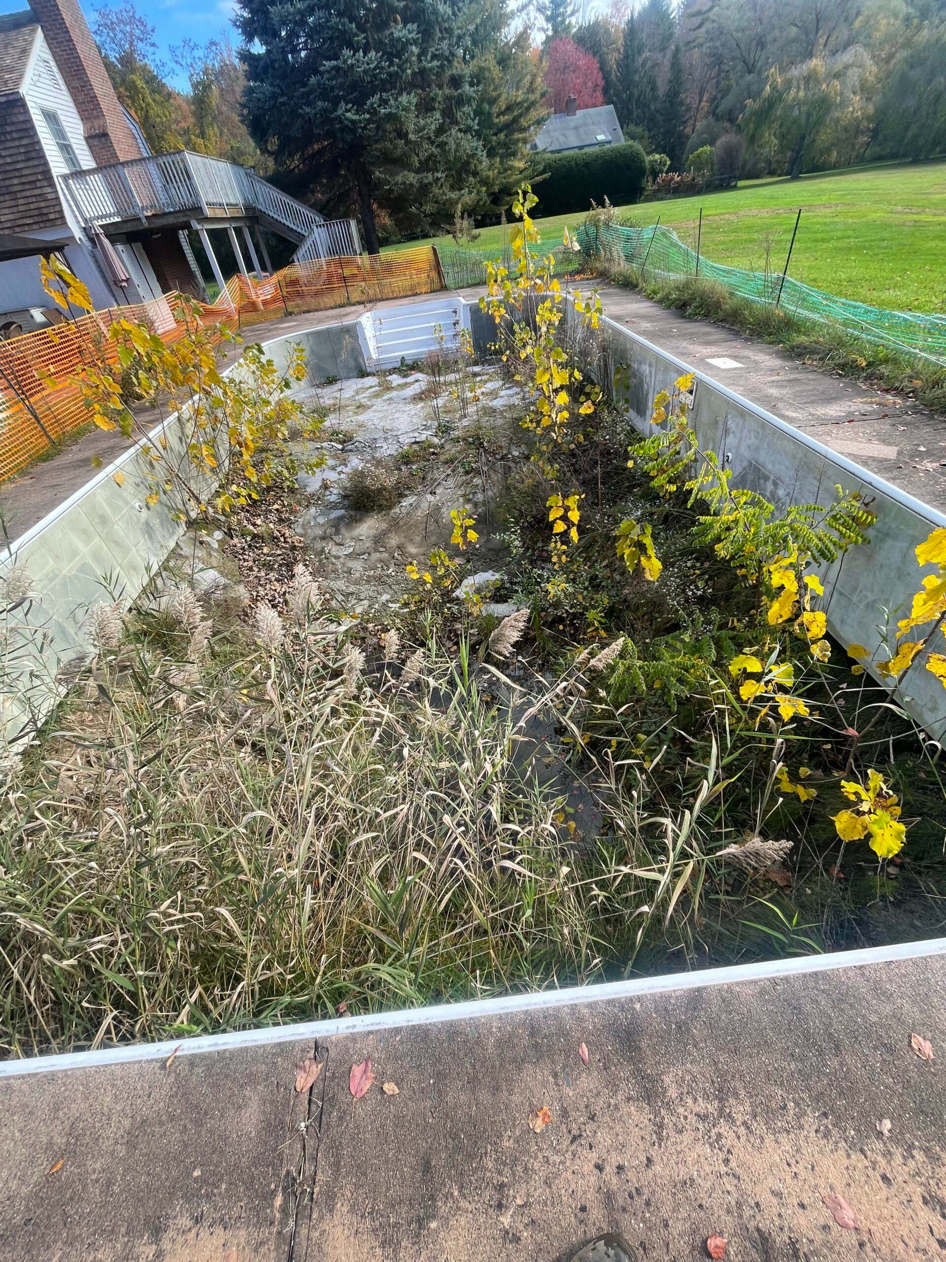 Before: old in-ground pool prior to removal